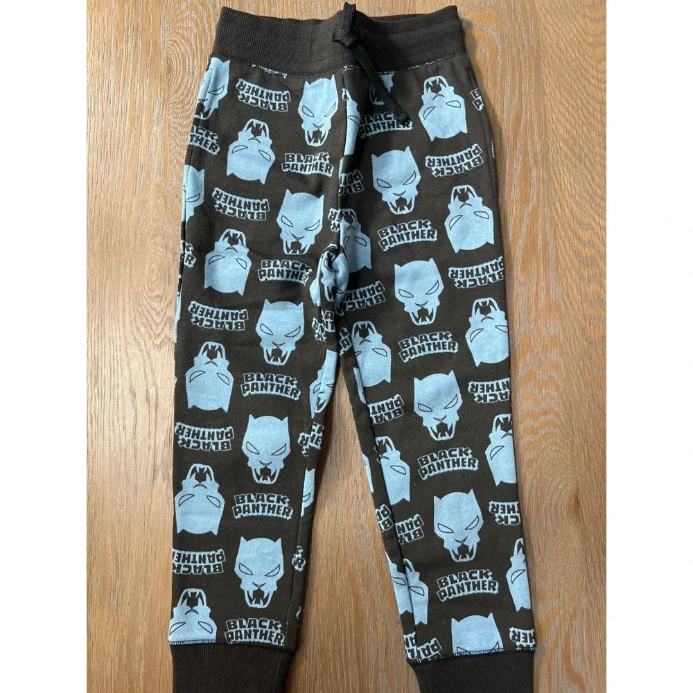 Spotted Zebra Marvel Black Panther Hoodie and Joggers Set Black Blue S 6-7